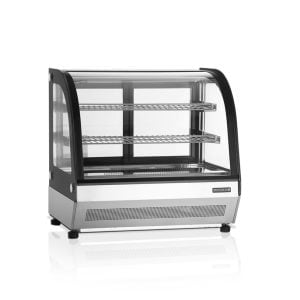 LCT 750C BLACK Display-kølemontre, buet glasfront