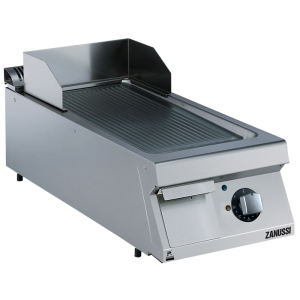 Stegeplade rillet, mat krom, EL 400mm